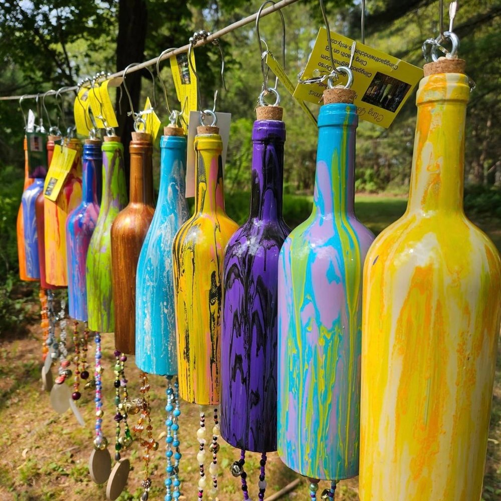 Wine Bottle Wind Chimes - Picture 7 of 7